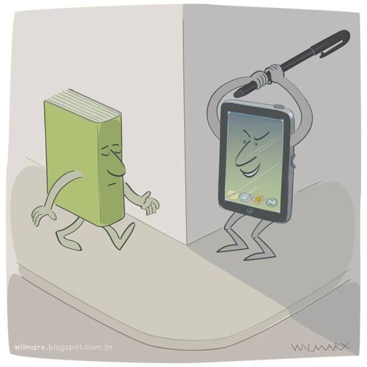 موبایل در مقابل کتاب 